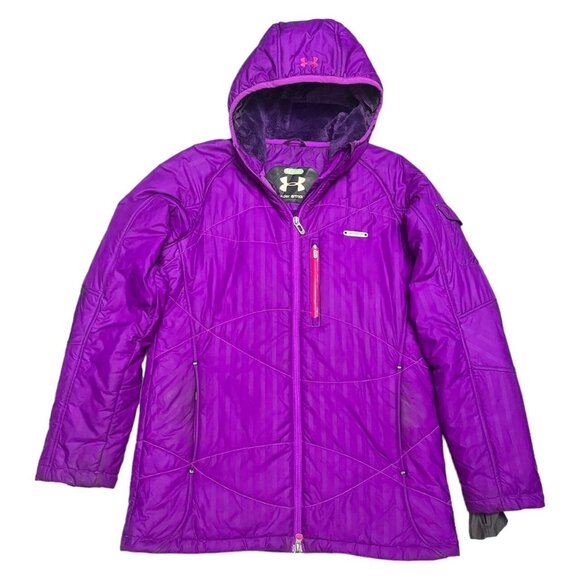 Under Armour Long Fleece-Lined Winter Puffer Parka Jacket - Womens Medium - Picture 1 of 7